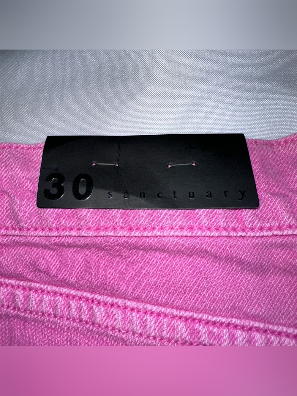 Sanctuary Denim shorts size 30 distressed Pink Wild Cherry Weekender shorts NWT - Picture 6 of 9